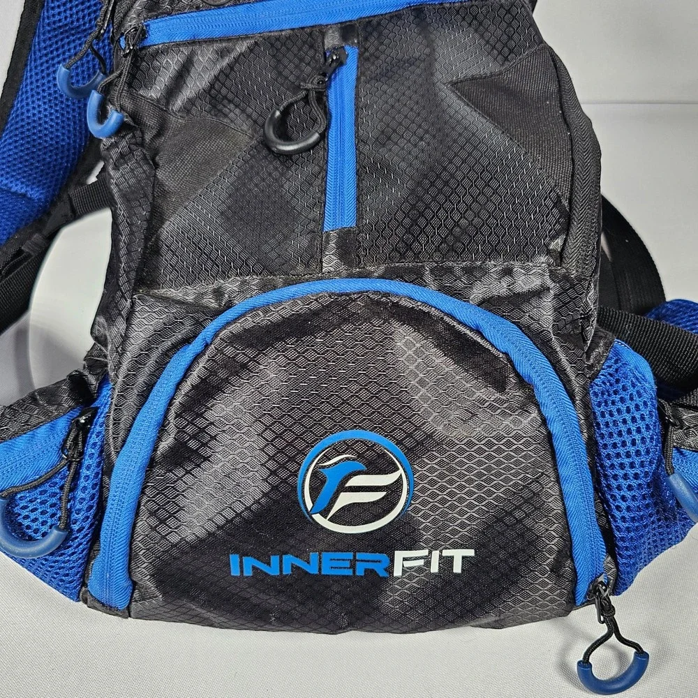 Innerfit Black and Blue Backpack Hiking Daypack Travel Bag Camel Pack No Bladder